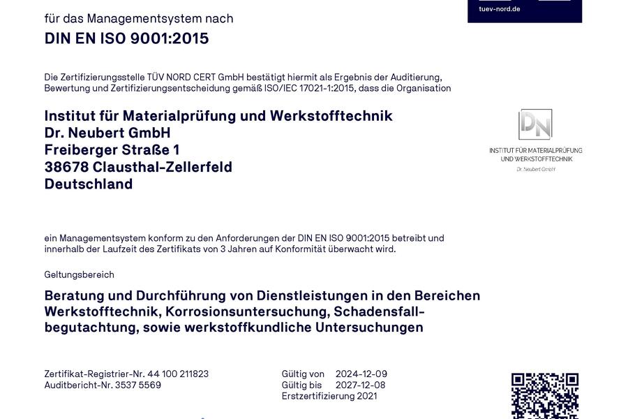 DIN EN ISO 9001 : 2015 german